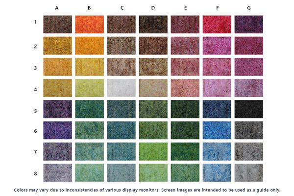 Color Chart for Berber Mats by Uncle Mats